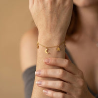 Star Moon Charm Bracelet