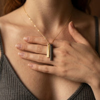 Double Bar Pendant Necklace