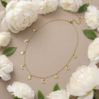 Moon Star Charm Necklace
