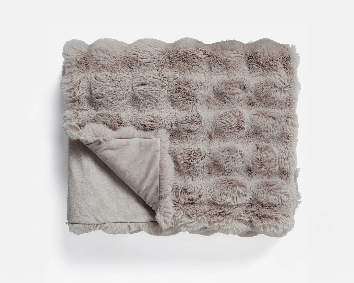 Pom Rabbit Fur Plaid 150 × 200 cm – Luxus trifft Komfort