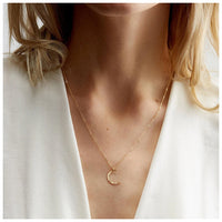 Dainty Moon Pendant Necklace