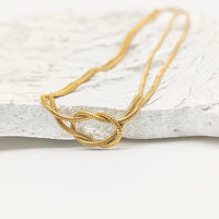 Knotted Round Snake Chain Necklace