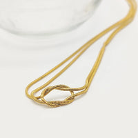 Knotted Round Snake Chain Necklace