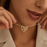 Heart Initial Necklace