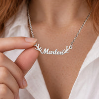 Antler Name Necklace