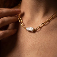 Baroque Pearl Chain Necklace