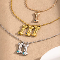 Dog Bone Name Necklace