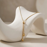 Droplet Y Necklace