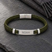 Engraved Rope ID Bracelet