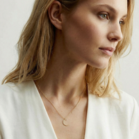 Dainty Moon Pendant Necklace