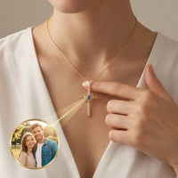 Heart Cross Projection Necklace