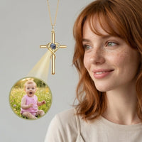 Heart Cross Projection Necklace