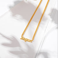 Personalised Name Necklace with Curb Chain