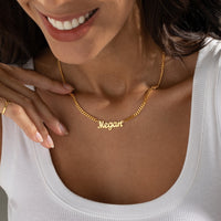 Personalised Name Necklace with Curb Chain