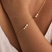Initial Tiny Heart Charm Bracelet