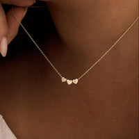 Initial Tiny Heart Charm Necklace