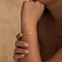 Initial Tiny Heart Charm Bracelet