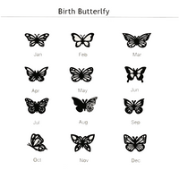 Birth Butterfly Name Necklace