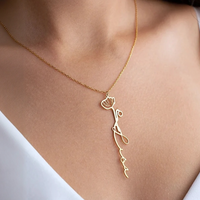 Personalised Name Necklace with Birth Flower