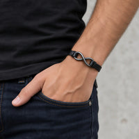 Infinity Leather Bracelet