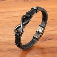 Infinity Leather Bracelet