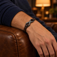 Infinity Leather Bracelet