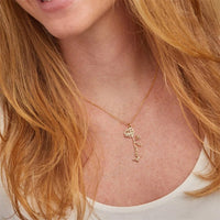 Personalised Name Necklace with Birth Flower