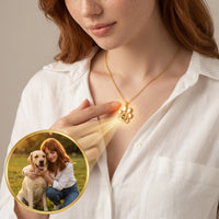 Paw Print Photo Necklace