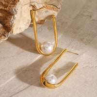 Pearl Huggie Earrings