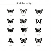 Birth Butterfly Name Necklace