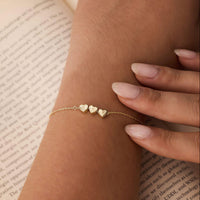 Initial Tiny Heart Charm Bracelet
