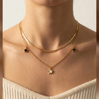 Layered Star Charm Necklace