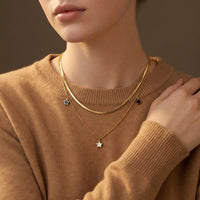 Layered Star Charm Necklace