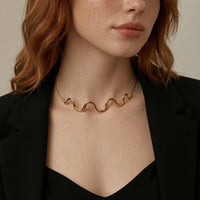 Wave Choker Necklace