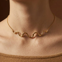 Wave Choker Necklace