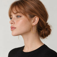 Wavy Hoop Earrings