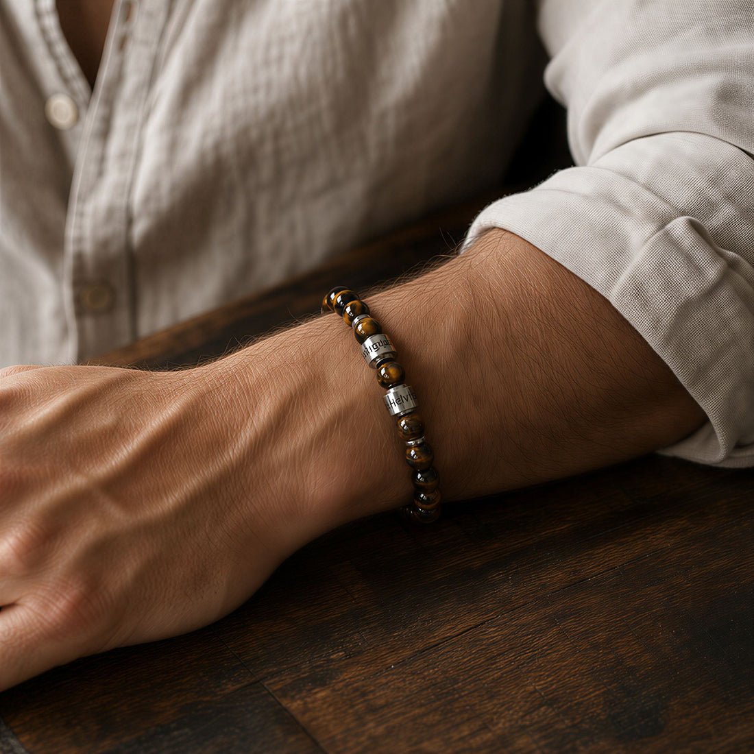 Tiger Eye Name Bracelet