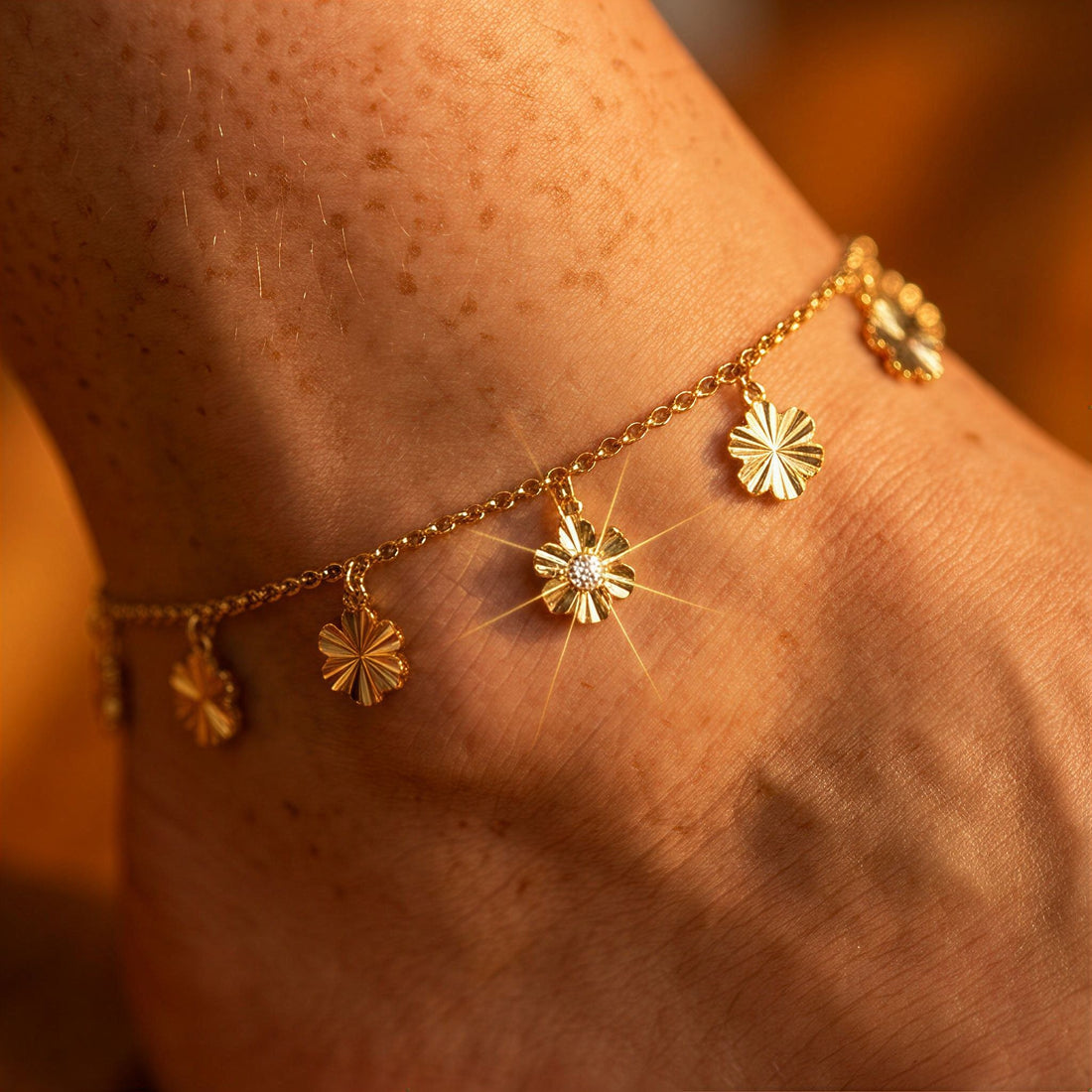 Clover Chain Anklet