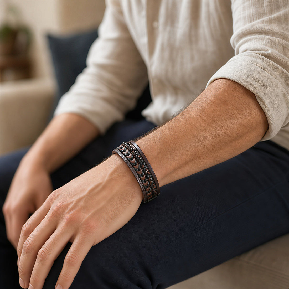 Braided Leather Bracelet
