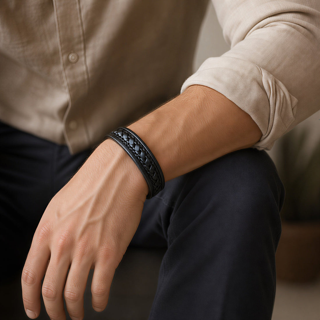 Braided Leather Bracelet
