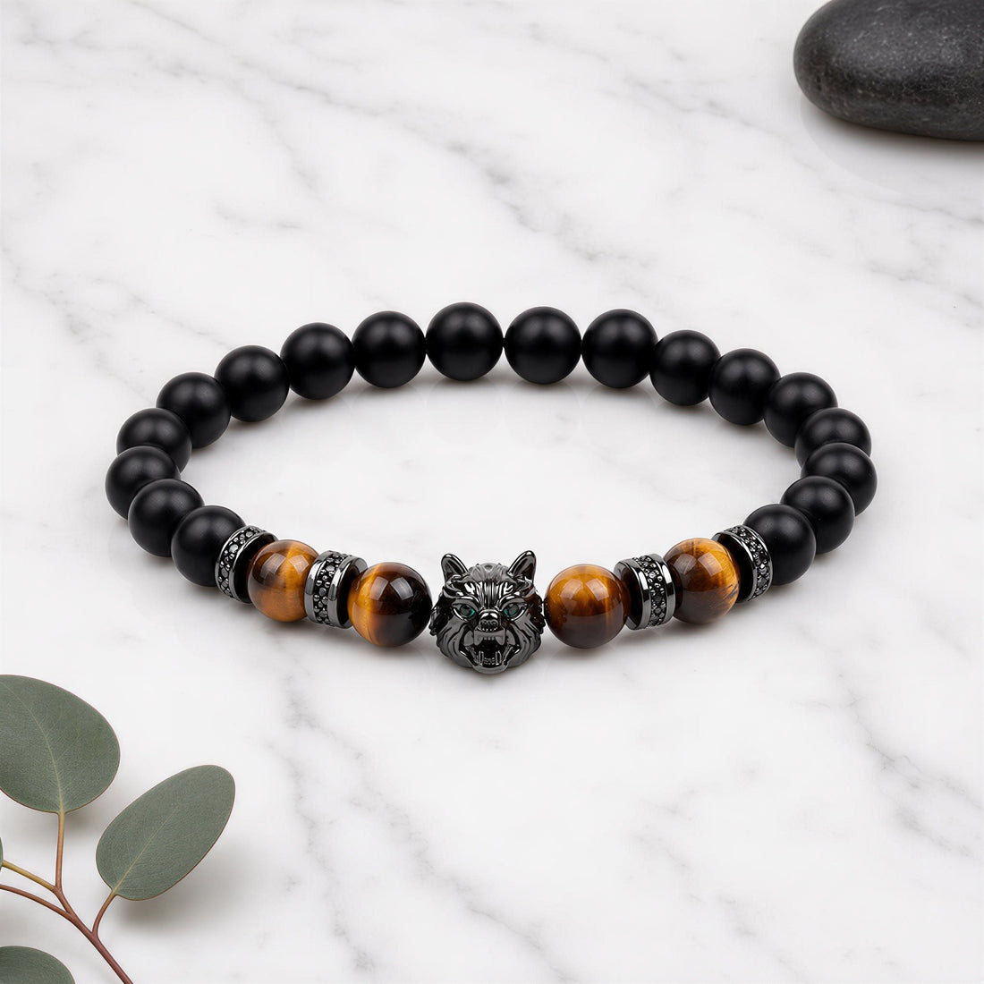 Wolf Tiger Eye Bracelet