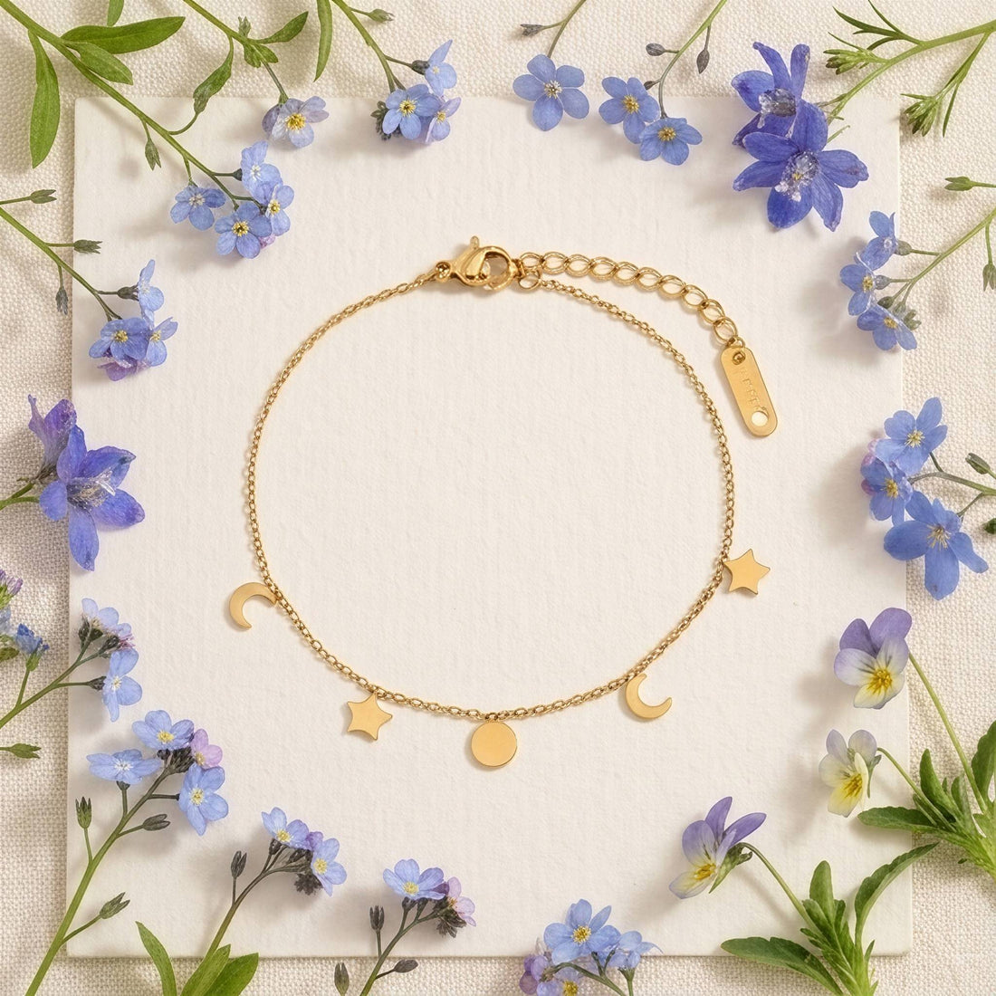 Star Moon Charm Bracelet