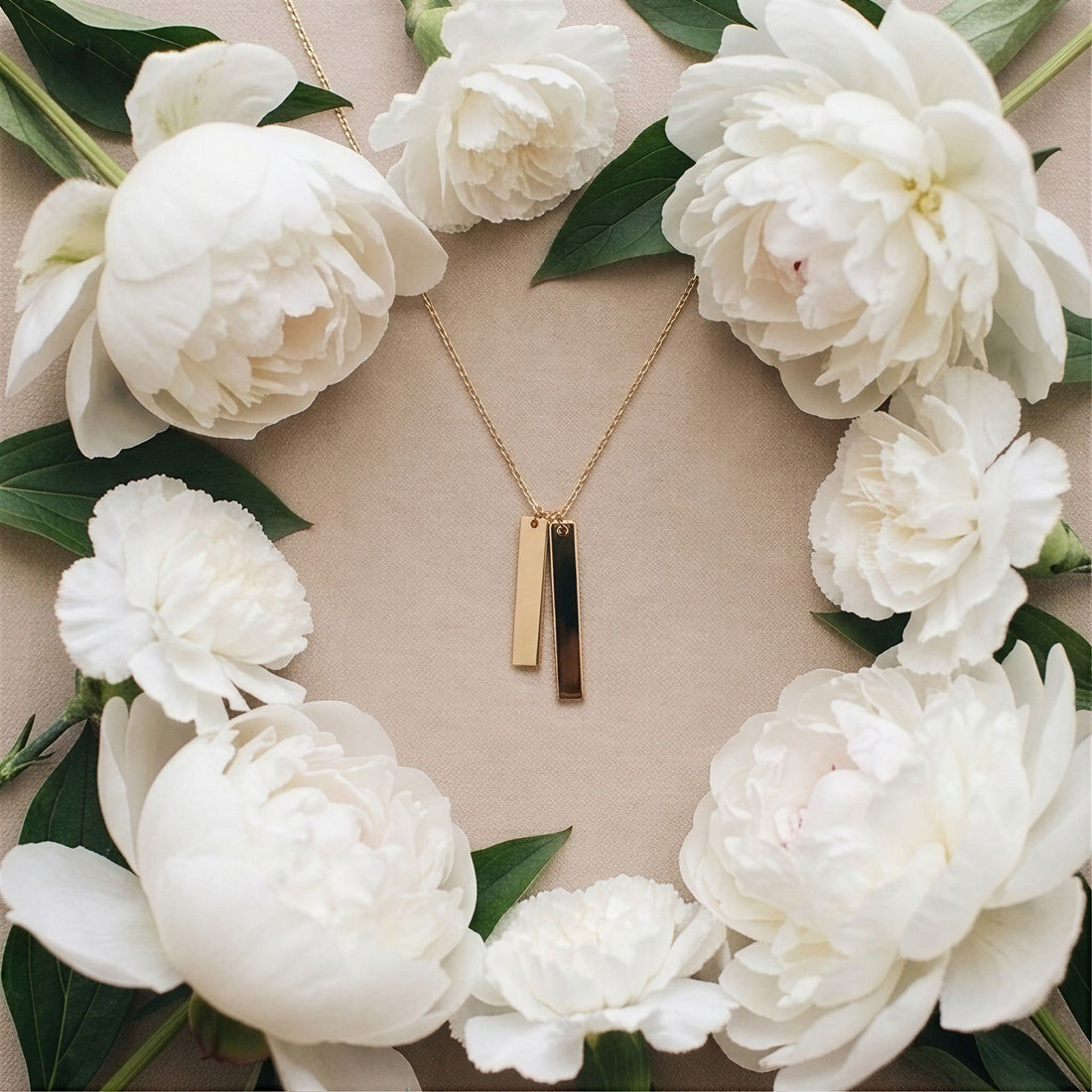 Double Bar Pendant Necklace