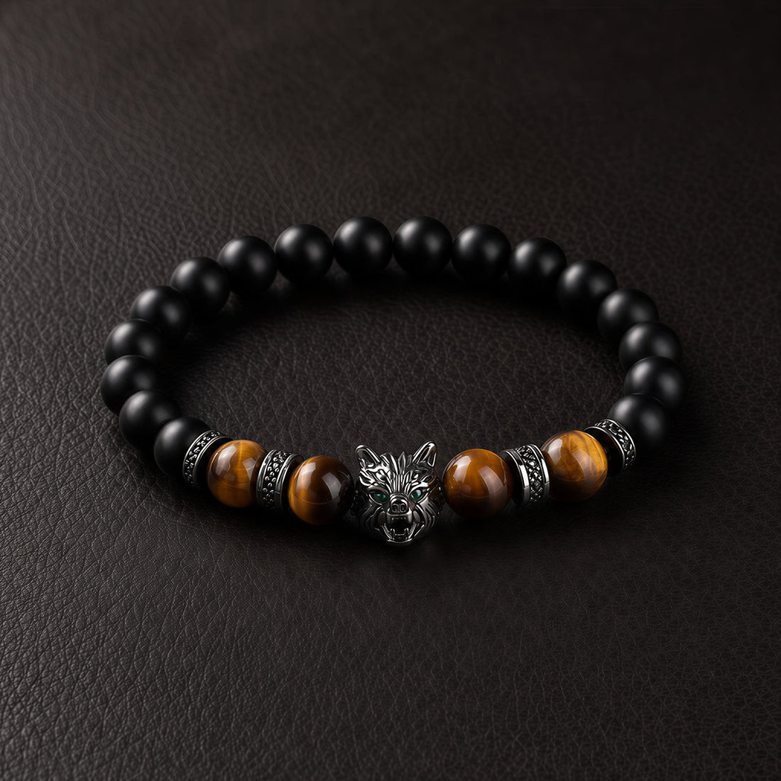 Wolf Tiger Eye Bracelet