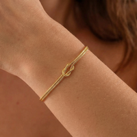 Knotted Round Snake Chain Bracelet