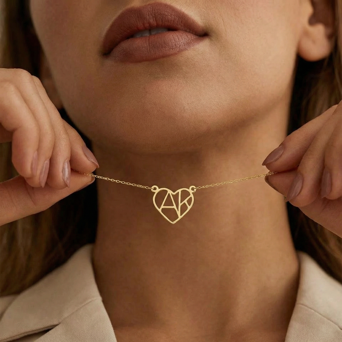 Heart Initial Necklace