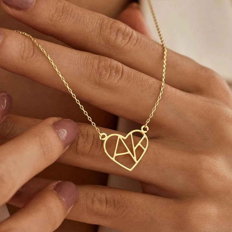 Heart Initial Necklace