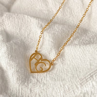 Heart Initial Necklace
