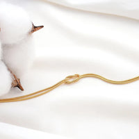 Knotted Round Snake Chain Bracelet