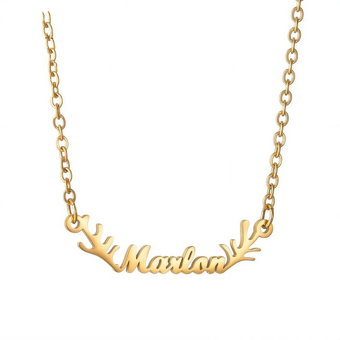 Antler Name Necklace